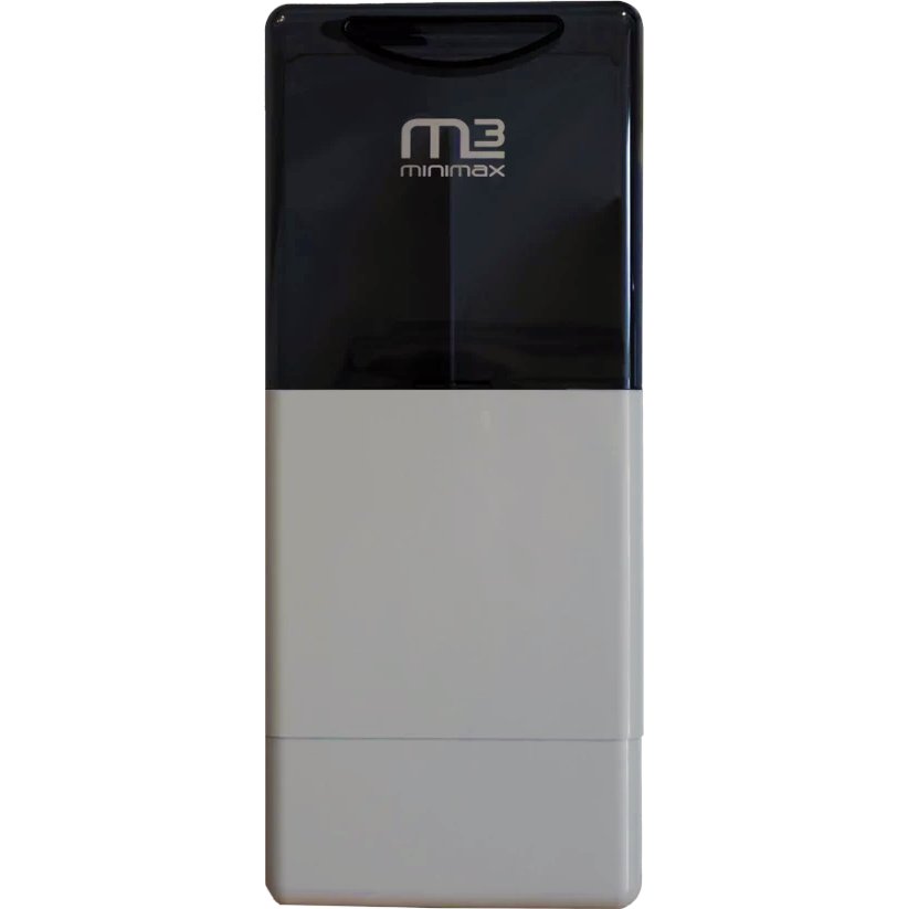 Image de l’adoucisseur d’eau Minimax M3, appareil compact qui adoucit l’eau sans électricité.